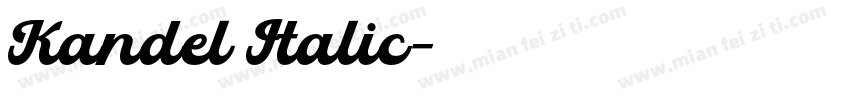Kandel Italic字体转换